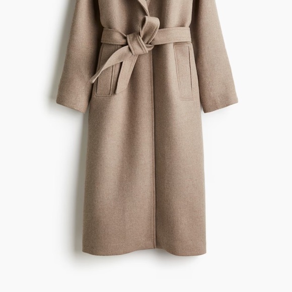 H&M Jackets & Blazers - Elegant Tan Long Coat